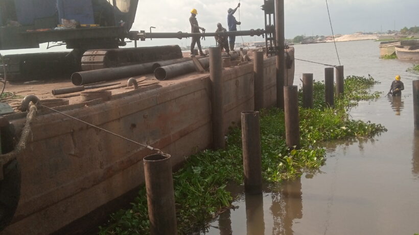 Piling works for terminal development at Muwo,Ojo,Lagos State